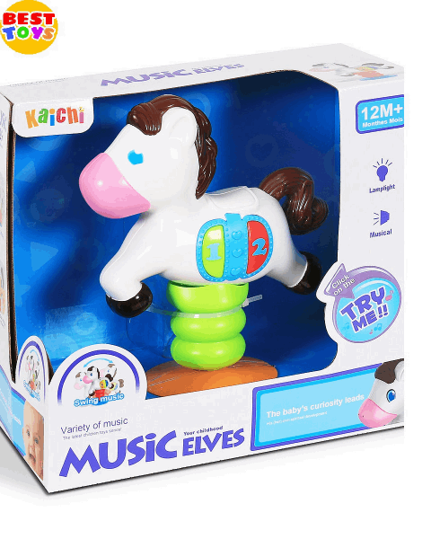 BestToys  Լուսային և ձայնային խաղալիքներ Ճոճվող երաժշտական ձի լույսով Music elves poni
